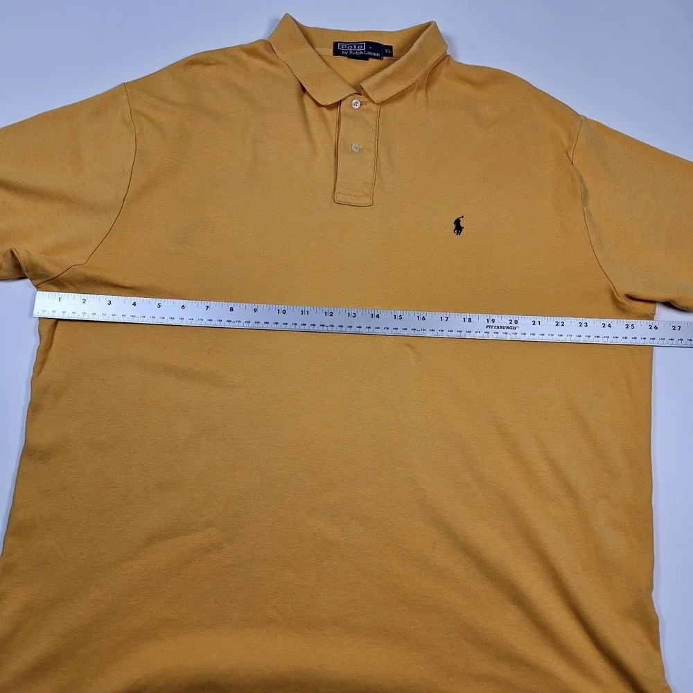 Polo‎ Ralph Lauren Yellow Polo Shirt XL X-Large Preppy Stretch